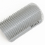 Close-up of the corner cat scratcher's arched bristles in grey