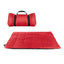 The Artemis Travel Bed colour options: green, grey, red and blue