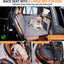Dog travelling on a hard-bottom rear-seat platform